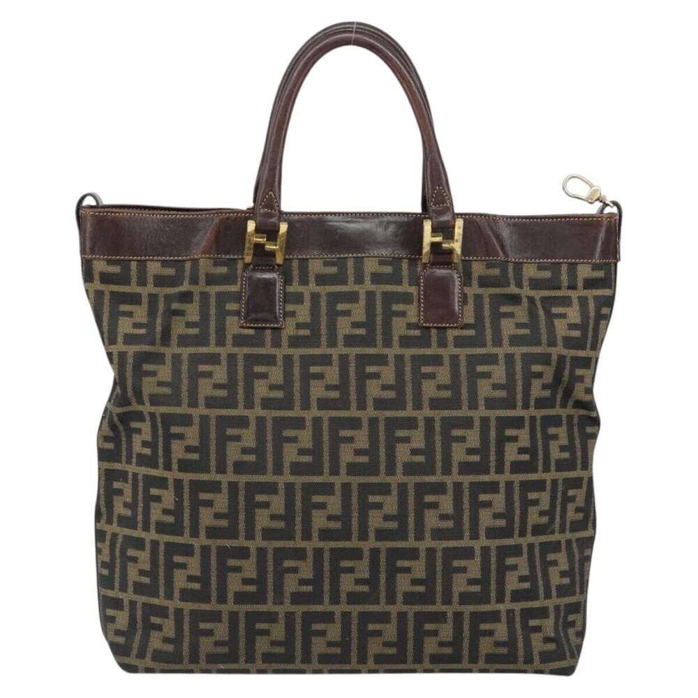 Fendi Vintage Zip Tote Zucca Canvas Medium